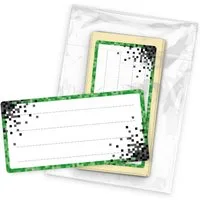 itenga Aufkleber itenga 40x Buchetiketten PIXEL 9x4,5cm Namensetiketten Heftetiketten S