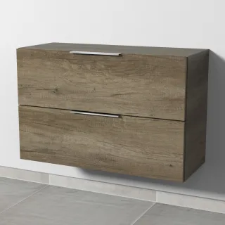 Sanipa 4balance Anbauschrank mit 2 Auszügen, Eiche-Nebraska, DG10137 DG10137
