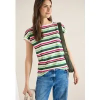 CECIL Rundhalsshirt im Streifendesign