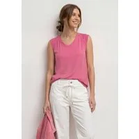 STREET ONE Shirttop Sommershirt mit Elastiksaum
