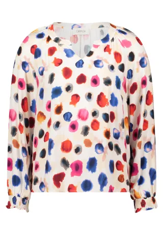 CARTOON - Casual-Bluse Nature/Red - Gr. - 34