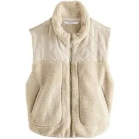 Next Steppweste Gilet aus Cord/Borg mit Reißverschluss (1-tlg)
