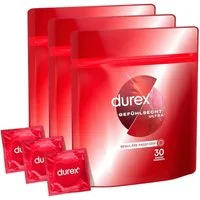durex Kondome Gefühlsecht Ultra – 90er Pack (3 x 30 Stück), 90 St.