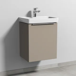 Sanipa 3way Waschtischunterbau zu Villeroy & Boch Avento Waschtisch mit 1 Tür, Sandgrau-Matt UF61967