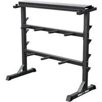 GORILLA SPORTS Kurzhantelständer Hantelscheibenständer in Schwarz/Weiß/Silber, (1-St)