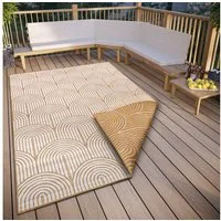 HANSE Home Outdoorteppich Pangli, Wendeteppich, rechteckig, Höhe: 5 mm, In-& Outdoor, Teppich, Wetterfest, Balkon, Garten, Wohnzimmer, Modern