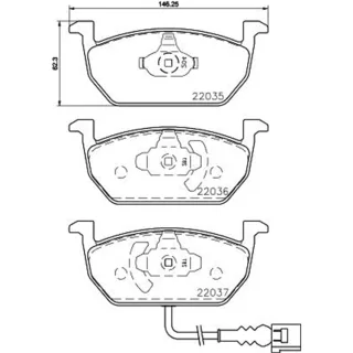Hella Bremsbel?ge vorne Audi A3 Seat Leon Skoda Octavia VW Golf