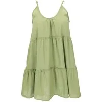 Guru-Shop Midikleid Boho Minikleid, natürliches Stufenkleid,.. alternative Bekleidung