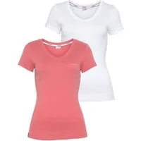 KangaROOS V-Shirt (Spar-Set, 2er-Pack) Kurzarm, figurbetonter Schnitt, aus Baumwolle, im 2er-Pack