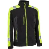 Urgent Arbeitsjacke Berufsjacke Vliesjacke Arbeitsjacke Herren Vlies schwarz-gelb