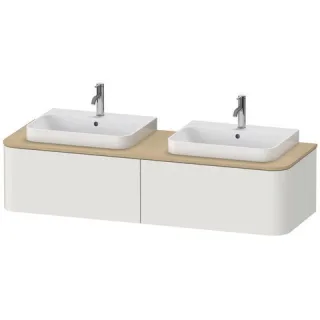 Duravit Happy D.2 Plus Konsolenwaschtischunterbau wandhängend Nordic Weiß Seidenmatt 1600x550x354 mm HP4946B39390010