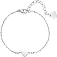 Hey Happiness Charm-Armband Herz Anhänger klein, 18K Roségold vergoldet, Edelstahl Damen Armkette Herzchen Love, wasserfest