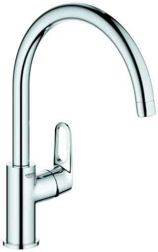 Grohe Einhand-Spültischbatterie BauFlow 31538_1 hoher Auslauf GROHE ZERO chrom, 31538001 31538001