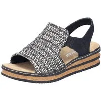 Rieker Keilsandalette Sommerschuh, Strandschuh, Sandale in Flechtoptik