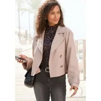 LASCANA Kurzjacke im Trench-Stil mit zweireihigem Knopfverschluss Verkürzte Trenchjacke, leichte Übergangsjacke, Frühlingsjacke, casual