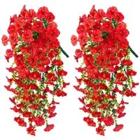 Kunstblumenstrauß 2 Stück Künstlich Hängende Blumen, Kunstblumen Veilchen Hängend, Minicloss