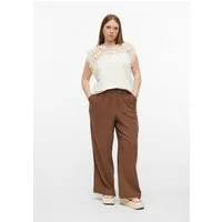 QS Chinos Hose Musselin Hose mit weitem Bein und Elastikbund
