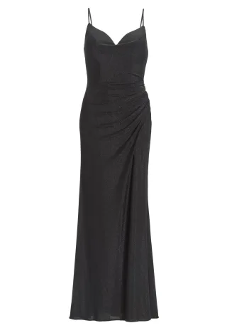 hey kyla - Figurbetontes Jerseykleid mit Beinschlitz black