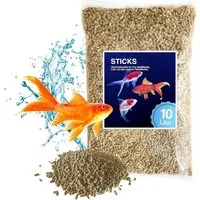Blumixx Teichsticks - Premium Futter für Fische, Teichfutter für: Fisch, Schwimmfähige Sticks - kontrollierte Fütterung - Nicht trübend