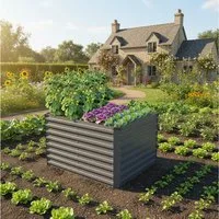 KONIFERA Hochbeet "Emmy", bodenloses Gartenbeet aus verzinktem Stahl, mit Verstrebungen für mehr Stabilität, in zwei Farben