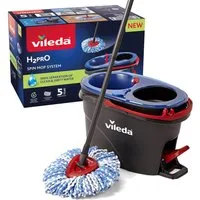Vileda Bodenwischer-Set Vileda H2PrO Spin Mop System, (Set, 3-St), Sauberes Wasser bei jedem Ausspülen