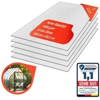 exeta Hohlkammerplatte Gewächshausplatten 6mm 5 Stück I 60,5 x 150 cm Polycarbonatplatten, (Spar-Set, 5x 6mm 60,5x150cm)