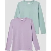 s.Oliver Langarmshirt T-Shirt Unisex Longsleeves aus Baumwolle im Doppelpack