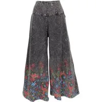 Guru-Shop Relaxhose Palazzohose, Boho Baumwollhose, Hosenrock mit.. alternative Bekleidung