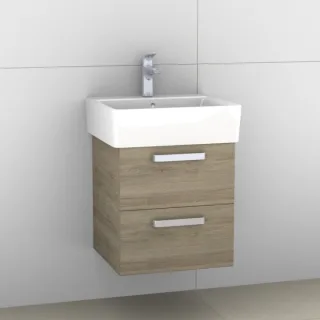 Artiqua 412 Waschtischunterschrank für Connect Cube E7138, Sanremo Eiche quer NB, 412-WU2L-I28-7145- 412-WU2L-I28-7145-428