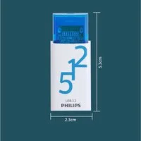 Philips USB Stick 512GB Speicherstick Click Series weiß blau Typ C USB 3.2 USB-Stick