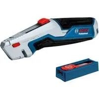 Universalmesser und Klingen-Set 63 x 19mm, Teppichmesser blau/grau, inkl. 13 Klingen