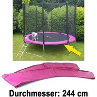 RAMROXX Trampolin-Randabdeckung Trampolin Schutz Rand Abdeckung für Sprungfedern 244 CM pink