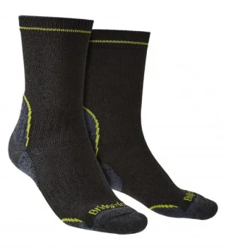 Bridgedale - Herren Wandern Leichtgewicht Boot Socken - Schwarz / Lime