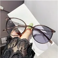 PACIEA Brille Damen Herren Selbsttönend Anti Blaulicht Ultraleicht Mode Rundrahmen