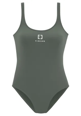 LASCANA - Elbsand LM Badeanzug olive - Gr. - 34A/B