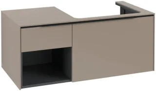 Villeroy & Boch Subway 3.0 Waschbeckenunterschrank, 2 Auszüge, 1001 x 423 x 500 mm, Taupe / Taupe C57101VM
