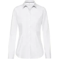 GREIFF Langarmbluse Greiff Corporate Bluse PREMIUM Damen OEKO TEX® Pflegeleicht Weiß 34