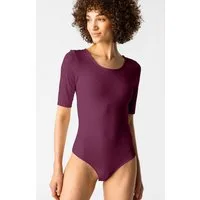 Les Lunes Body Charlotte LENZING™ ECOVERO™, halblange Ärmel, tiefer Ausschnitt, Slip Passform