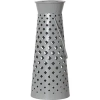 STAR TRADING LED Solarleuchte Romby, LED Solar-Laterne,Romby, Metall, Dämmerungssensor, grau, 32cm