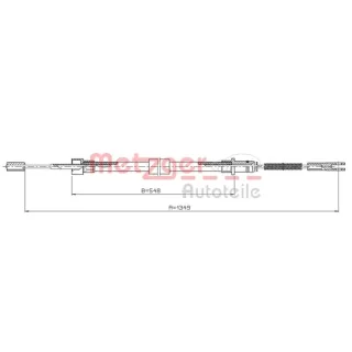 Metzger Handbremsseil hinten Porsche 911 993