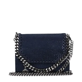 Stella McCartney Blaue Lederbörse