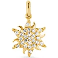FAVS Kettenanhänger FAVS Damen-Anhänger 375er Gelbgold 25 Zirkonia