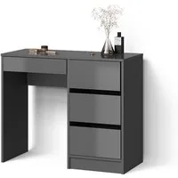 Livinity® Schminktisch Imola, Anthrazit/Anthrazit, mit 4 Schubladen (1-St)