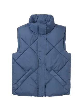 Tom Tailor - Pufferweste mit recyceltem Polyester stormy sea blue - Gr. - M