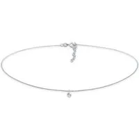 Elli Choker Choker Turmalin Quarz Anhänger Rund 925 Silber