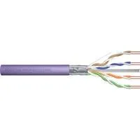 Professional Cat.6 F/UTP Verlegekabel simplex, Eca violett, 100 Meter Rolle