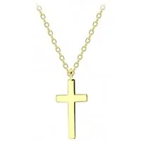 ALEXANDER YORK Kette mit Anhänger KREUZ gold, 2-tlg., 925 Sterling Silber