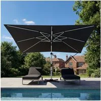 HOMALL Sonnenschirm 300x400 cm Ampelschirm mit Ständer, 360 Grad drehbar, UV-Schutz 50+, 300*400CM, φ330CM, 270*270CM, Gewicht 18-28KG, faltbar, geeignet für Garten, Terrasse, Schwimmbad