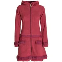 Vishes Kurzmantel Lange Fleecejacke Fleecemantel Übergangsjacke ECO-Fleece Goa, Hippie, Elfen Style