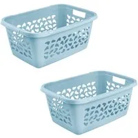 keeeper Wäschekorb jost, 2er Set, 65 x 44 x 28 cm, 52 l (Set, 2 St), praktische Griffe, platzsparend ineinander nestbar